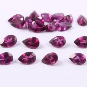 Rhodolite Garnet Pear Cut 3x5 MM_Rhodolite Garnet Cut Calibrated Pear_Purple Color Garnet Cut 20 Pc.
