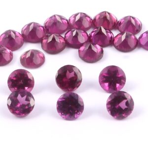 Rhodolite Garnet Round Cut 3 mm_Rhodolite Garnet Cut_Round Faceted Garnet Cut_Purple Color Garnet Cut 20 Pc.