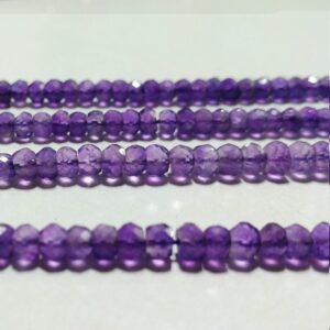 Amethyst faceted Roundel