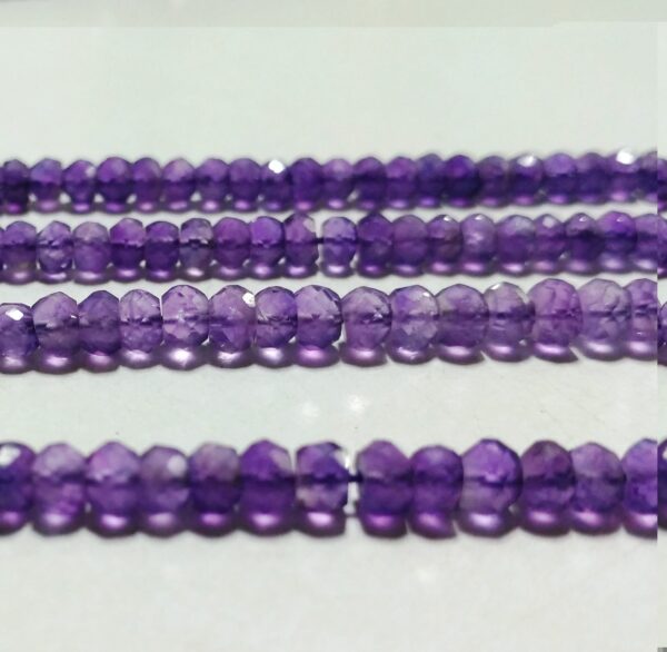 Amethyst faceted Roundel