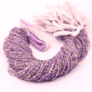 Ametrine Coin Faceted Beads Loose Gemstone 4-6 MM Length 13"