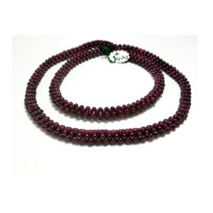 Garnet Rope Necklace Garnet Roundel Rope Necklace Garnet Rope Necklaces 24"