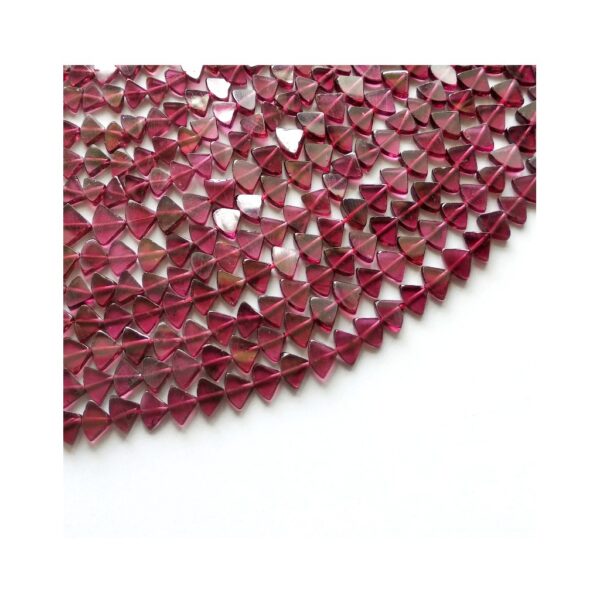 Natural Garnet Smooth Loose Beads_Garnet Flat Umbrella Shape Beads_Garnet Trillion Plain Beads_Garnet Fancy Shape Loose Beads 43.5x6 - 5x6.5MM 13" - Image 2