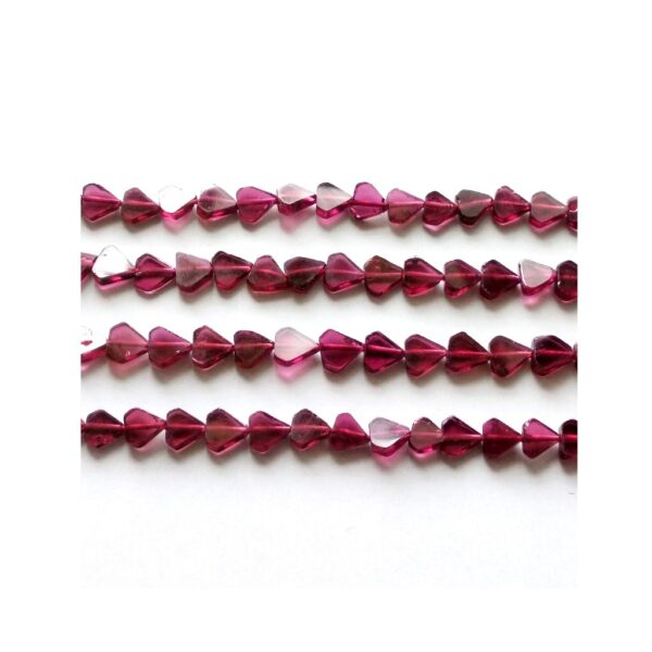 Natural Garnet Smooth Beads_Garnet Fancy Shape Loose Beads_Garnet Gemstone Tilak Shape Beads 5 - 6MM 13" - Image 2