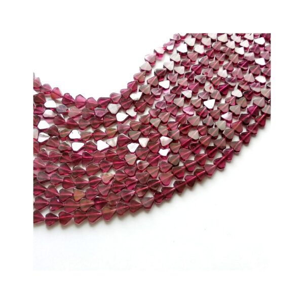 Natural Garnet Smooth Beads_Garnet Fancy Shape Loose Beads_Garnet Gemstone Tilak Shape Beads 5 - 6MM 13"