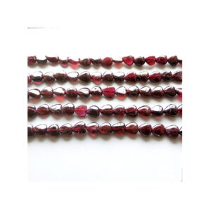 Garnet Smooth Heart Shape Beads_Gemstone Loose Beads_Garnet Fancy Heart Shape Beads 8 - 8.5MM 13"