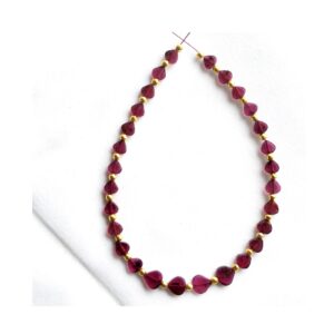 Garnet Heart shape Beads_Gemstone Handmade Loose smooth Heart beads_Jewelry Making  4-5.50 MM 7"