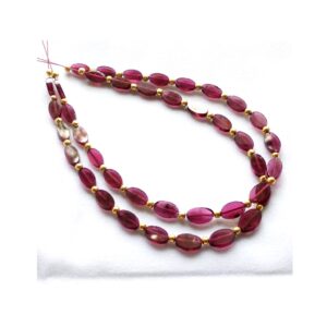 Garnet Oval shape Beads_Gemstone Handmade Loose smooth Oval beads_Jewelry Making Tool  3.50x6-5x7.50 MM 7"