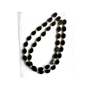 Black spinal Oval shape Beads_Gemstone Handmade Loose smooth Oval beads 5x7 MM 7"