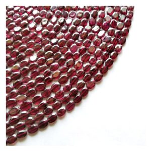 Natural Garnet Faceted Oval Shape beads_Gemstone Handmade loose Beads_Garnet fancy Shape beads 6x8 MM 13"