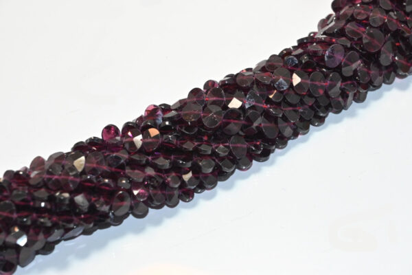 Garnet Faceted Oval Shape Beads 5x7 MM, Garnet Gemstone Shape Beads, Garnet Handmade Loose Beads, Garnet January Birth Stone Beads 13" - Image 3