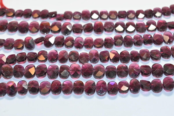 Garnet Faceted Oval Shape Beads 5x7 MM, Garnet Gemstone Shape Beads, Garnet Handmade Loose Beads, Garnet January Birth Stone Beads 13"