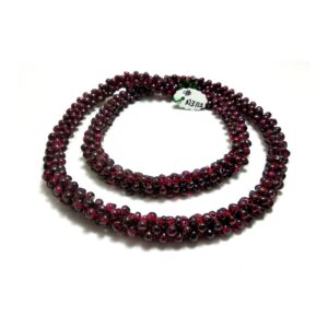 Natural Garnet Smooth Beaded Rope_Garnet Rope Necklace_Garnet Gemstone Beads_Gemstone Jewelry 9 - 10 MM 24"
