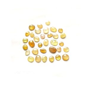 Yellow Sapphire Rose cut Gemstone size 5x6-7x10 mm approx (33 piece Piece) | Natural Handmade
