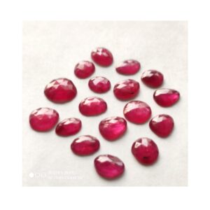 Top Quality Red Ruby sapphire faceted Rose cut Slice Size 6x6.5 MM approx (50 piece Pack)