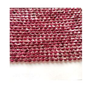 Designer Garnet faceted Barrel shape Beads_Garnet Shape Beads size 3x4 mm strand Length 13"