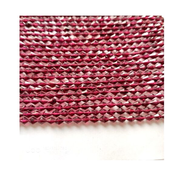 Designer Garnet faceted Barrel shape Beads_Garnet Shape Beads size 3x4 mm strand Length 13"