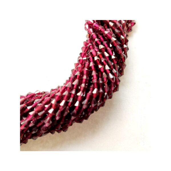 Designer Garnet faceted Barrel shape Beads_Garnet Shape Beads size 3x4 mm strand Length 13" - Image 2
