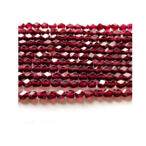 Top Quality Red Garnet faceted Rectangle shape Beads_Handmade Gemstone Shape Beads For Gift size 3.5x4.5 mm strand Length 13"