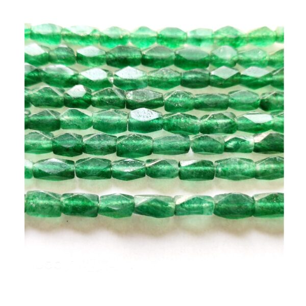 Serpentine faceted Rectangle beads_Natural Handmade loose Gemstone size 3.5x7.5 mm approx Strand length 13"