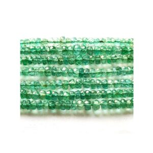 Top Quality Emerald faceted Roundel beads_Handmade Gemstone Beads Size 2.5-3.5 mm strand length 4"