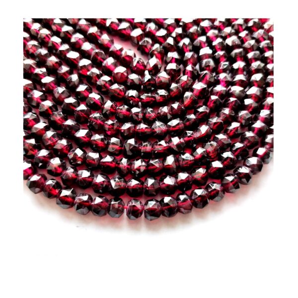 Red Garnet Faceted Rose Cut Beads_Handmade Loose Gemstone Beads for Designer Jewelry Making  Size 6 mm Approx strand length 14"