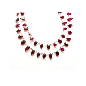 Garnet Faceted Marquise Beads_Garnet Gemstone Beads_Faceted Loose Beads 6x9 - 6x10 MM 8"