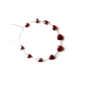 Natural Garnet Faceted Pentagon  Beads_Garnet Gemstones Loose Beads 5.5x7 - 7.5x8.5 MM 5" Length