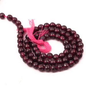 5 MM Garnet Plain Round Beads_gemstone Handmade loose beads_garnet roundel beads_gemstone balls beads 13" lenght