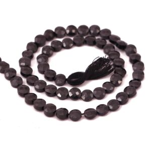 Black Spinel Beads, Top Quality Black Spinel Roundel Coin Shape Beads, Natural Black Spinel Gemstone Shape Beads 5-6 MM 13"
