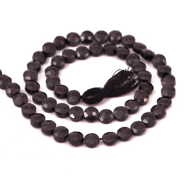 Black Spinel Beads, Top Quality Black Spinel Roundel Coin Shape Beads, Natural Black Spinel Gemstone Shape Beads 5-6 MM 13"
