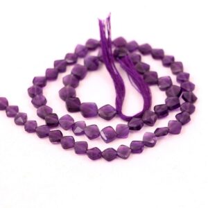 5-6 MM Amethyst Faceted Kite Gemstone Beads 13" Length | Natural Handmade loose beads