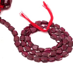 Natural Garnet Faceted Gate shape Beads 4.5x6 MM Handmade loose Gemstone Beads, Garnet Pentagon Shape Beads 10"