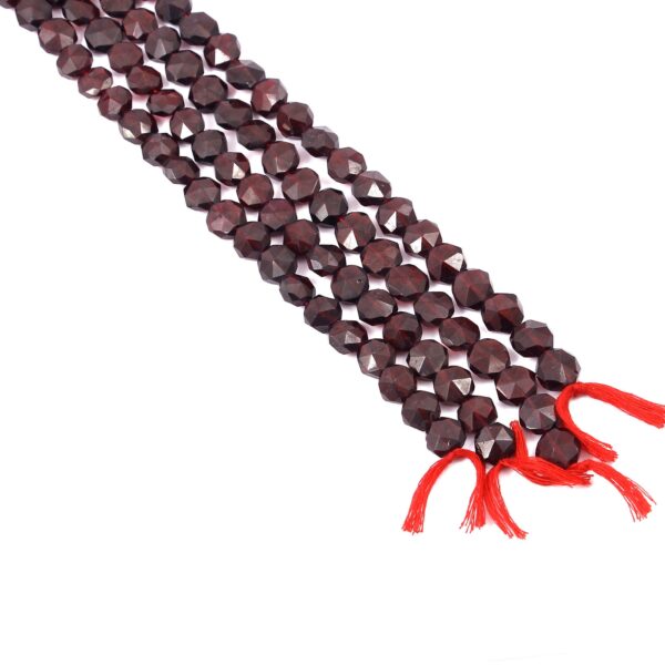 Garnet Faceted Roundel Coin Beads 10 MM 13" Length | Natural Handmade loose Gemstone - Image 2