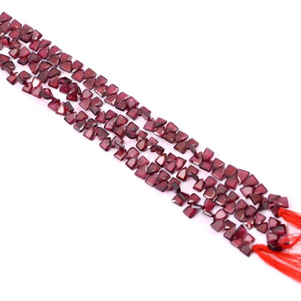 Garnet Pentagon Beads, Garnet Faceted Beads, Garnet Gemstone Loose Beads 4x5 MM, Garnet Five Corner Shape Beads 13" - Image 3