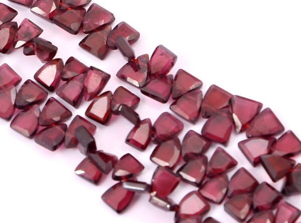 Garnet Pentagon Beads, Garnet Faceted Beads, Garnet Gemstone Loose Beads 4x5 MM, Garnet Five Corner Shape Beads 13" - Image 2