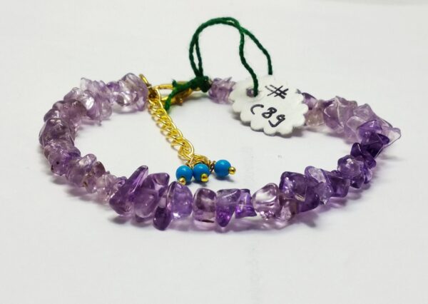 AAA Quality Amethyst Chips Crystal Bracelet|purple Crystal chips Bracelet - Image 2