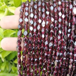 Garnet Shape Beads, Garnet Rectangle Shape Beads, Garnet Gemstone Shape Beads, Garnet Beads 4.50x6.50-4.50x8.00 MM 13"