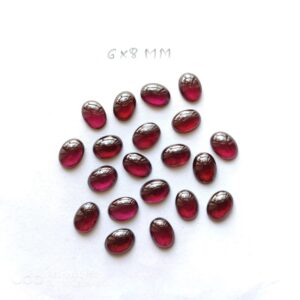 Top Quality Garnet Oval Shape Cabochon 6x8 MM, Garnet Gemstone Loose Cabs, Garnet Handmade Loose Cabochons 10 Pc