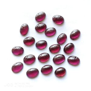 Top Quality Garnet Oval Shape Cabochon 5x7 MM, Garnet Gemstone Shape Cabochons, Garnet Handmade Loose Cabs 10 Pc