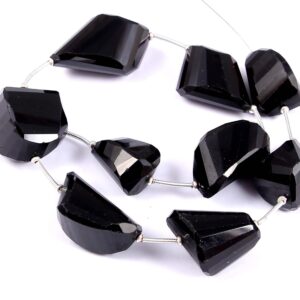 Black spinal Nugget Beads size 25x19-21x13 mm Approx ( 9 piece ) | Natural Handmade loose Gemstone Nugget Beads