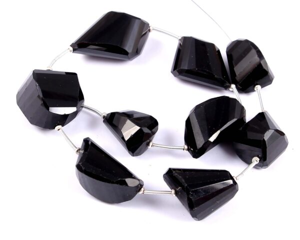 Black spinal Nugget Beads size 25x19-21x13 mm Approx ( 9 piece ) | Natural Handmade loose Gemstone Nugget Beads