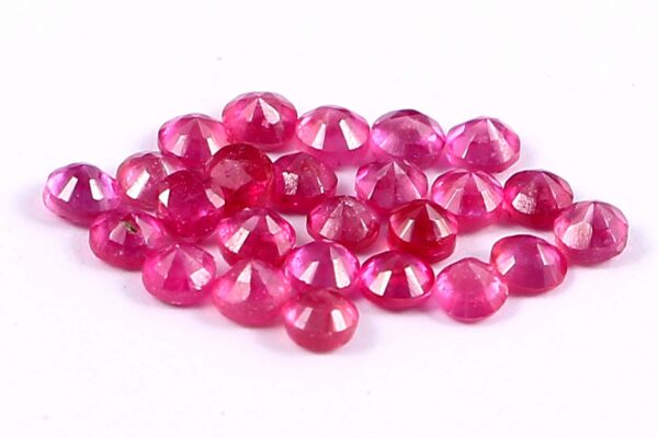 Ruby Round Cut Calibrated size 2 MM | Handmade Ruby Precious loose Gemstone Cut | Precious Gemstone Cut (pack of 20 piece) - Image 2