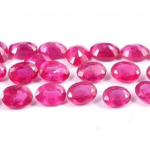 3X5 MM Oval Faceted Ruby Cut _Handmade loose  Gemstone Faceted Cut_Precious Gemstone Cut (pack of 20 piece)