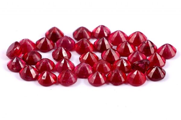 3.5 MM Round Ruby Loose Gemstone Cut, Ruby Round Calibrated Size Loose Cut Stone, Ruby Gemstone Calibrated Loose Gemstone Cut 20 Pc - Image 2