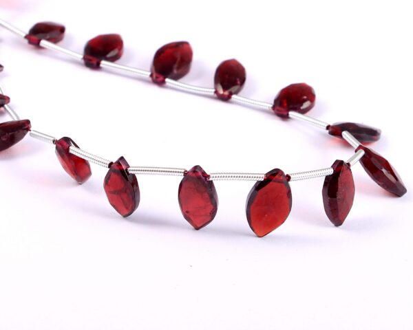 Garnet faceted Marquise shape beads size approx 12x6.5-10x6.5 mm strand length 8"| Natural Handmade loose Gemstone - Image 2