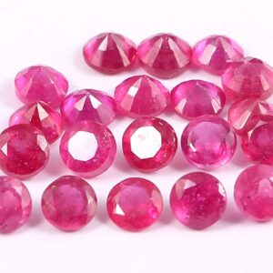 4 MM Round Facet Ruby Loose Calibrated Gemstone Cut_Ruby Round Cut_Precious Gemstone Cut (pack of 20 piece)