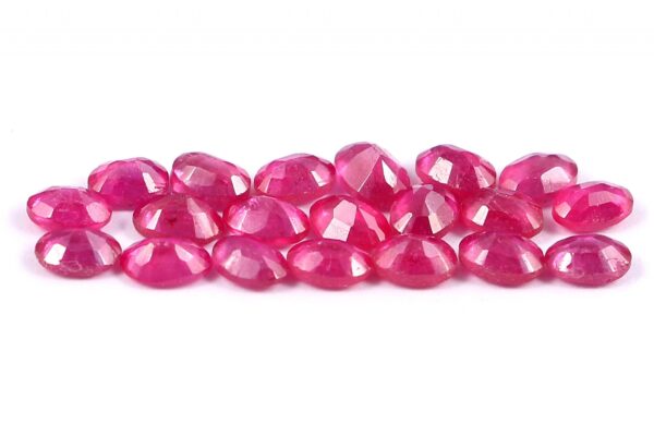 3X5 MM Oval Faceted Ruby Cut _Handmade loose  Gemstone Faceted Cut_Precious Gemstone Cut (pack of 20 piece) - Image 2