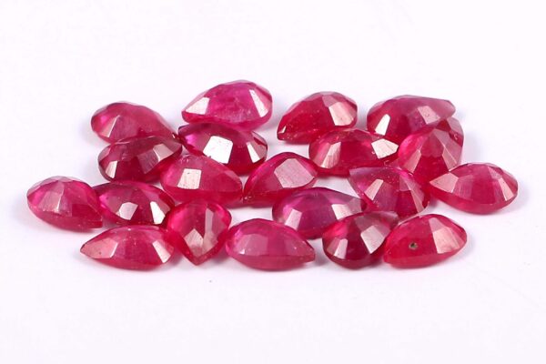 6X4 MM Faceted Ruby Pear Cut Calibrated size Loose Gemstone_Ruby Precious Gemstone Cut (pack of 20 piece) - Image 2