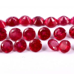 4 MM Red Ruby Round Cut Calibrated size Handmade loose Gemstone_Top Quality Ruby Precious Gemstone For Jewelry making (pack of 20 piece)